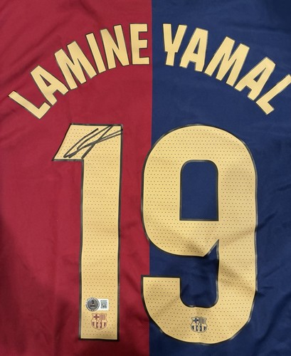 Nike FC Barcelona Away Jersey Lamine Yamal #19 Black Red 2024 2025