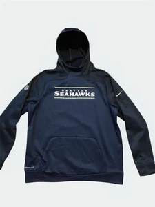 Seattle Seahawks Nike therma fit vintage navy blue NFL football hoodie Size XL - Picture 1 of 6