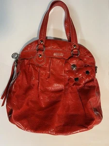 Coach Limited Edition Red Patent Leather Poppy “Valentine” Large Handbag Purse - Picture 1 of 18