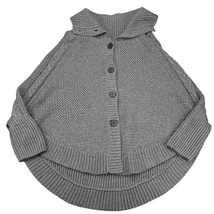 UGG Damen Maribeth Wollmischung schwerer Strickpullover Cape XS / Small grau - Bild 1 von 6