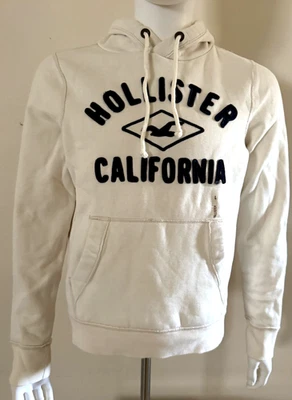 Hollister Hombre Bordado Logo CALIFORNIA Jersey Sudadera con Capucha Crema L Foto 1 de 4