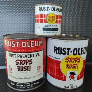 Vintage 1951 Papieretikett RUST-OLEUM Quart Can Stop Rust, 1959, 1979 alle vollständig lesen - Bild 1 von 24