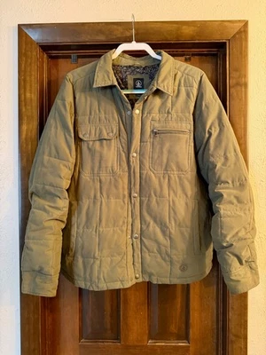 * Volcom Fleming Quilted Insulated  Winter Jacket - Army Green : Size M * - Image 1 of 3