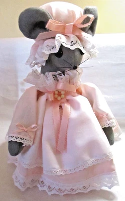 DE COLECCIÓN LINDO COUNTRY GRANNY MOUSE PAPEL HIGIÉNICO CUBIERTA DE PAPEL HIGIÉNICO, VESTIDO MELOCOTÓN Y GORRO Foto 1 de 4