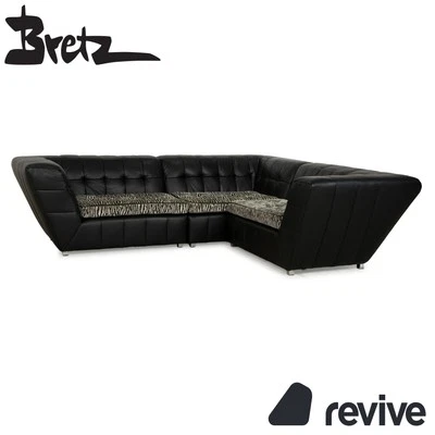 Bretz Tiziana Leder Ecksofa Schwarz Sofa Couch - Bild 1 von 4