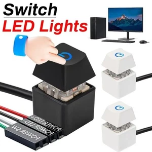LED Lights Computer Desktop Switch Button for Home Office - Afbeelding 1 van 14