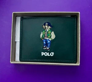 NIB POLO RALPH LAUREN Men's Polo Bear Leather Card Case NWT - Picture 1 of 3