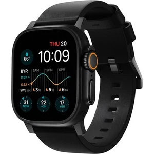Skórzany pasek do smartwatcha 49/46/45/44 mm Nomad pasek do zegarka pasek do zegarka czarny - Zdjęcie 1 z 9
