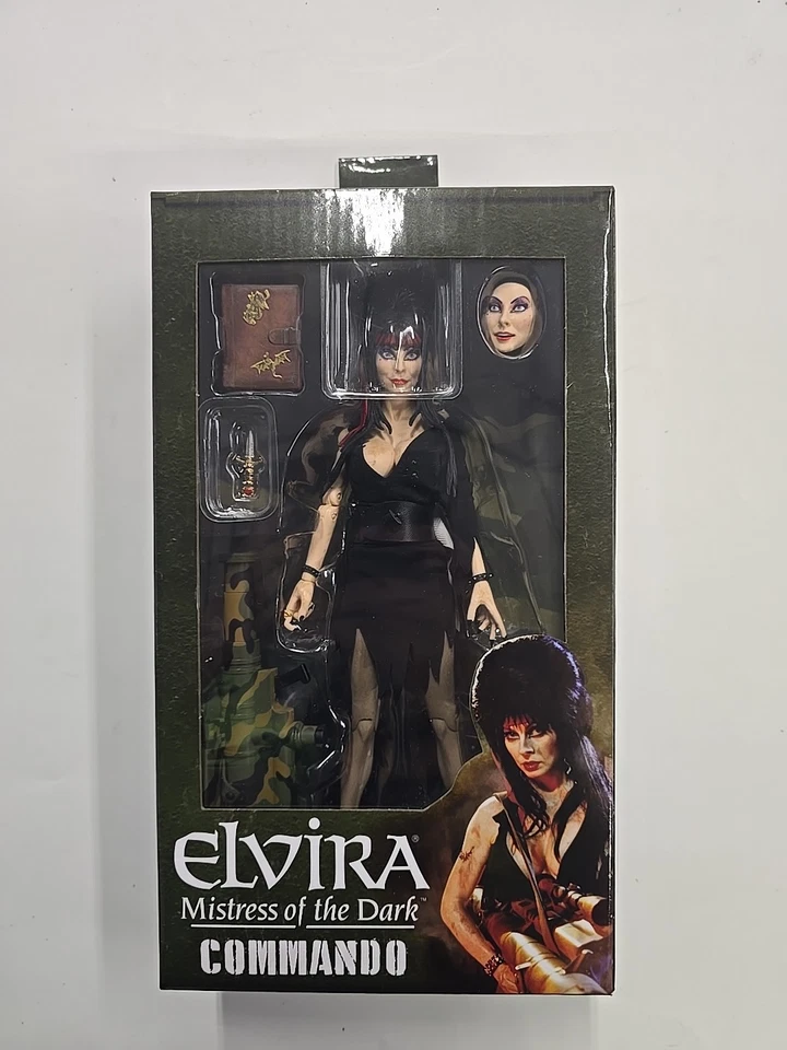 NECA Elvira Commando Mistress of the Dark Nuevo Sellado Figura de Acción Caja Foto 1 de 1