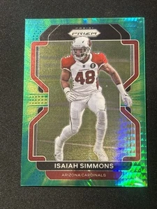 ISAIAH SIMMONS 2021 Panini Prizm #81 Green Hyper SP /175 Cardinals.  C1B - Picture 1 of 2