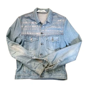 Nana Judy Blue Graphic Denim Jacket Size Medium Vgc FREE POSTAGE AUS - Picture 1 of 11
