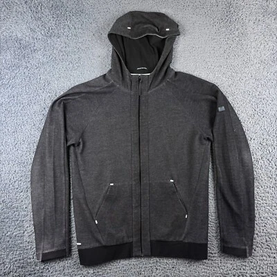 Sudadera con Capucha Weekend Offender Para Hombre Gris Medio Informal Terrazas Cremallera Completa Jersey - Imagen 1 de 4