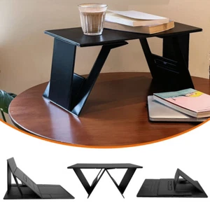 Laptop Tray Lap Desk Stand Foldable Bed Table Notebook Tray Adjustable 4 Angles - Picture 1 of 12