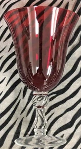 2 Home Essentials RUBY RED Water Goblets 7 & 1/4 in. 2004 - Picture 1 of 4