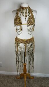 Vintage Amazing Burlesque showgirl belly dance costume 1970's