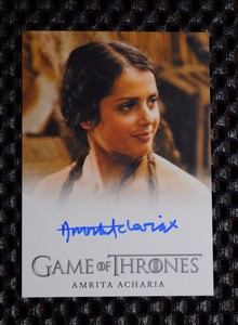 GAME OF THRONES SEASON 3 Amrita Acharia as Irri  AUTOGRAPH CARD