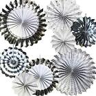 | Silver Paper Fans Flower for Wedding Birthday Carnival Welcome Party Decora...