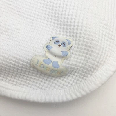 Gerber Manta Receptora Blanca Térmica Tejido Waffle Oso Panda I Love You Lovey Foto 1 de 4