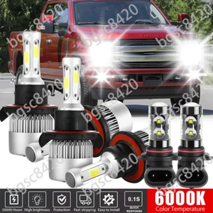 For 2005-2019 Ford F250 F350 F450 Super Duty - 6x LED Headlights Fog Light Bulbs - Picture 1 of 12