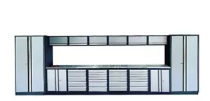 5.9M Steel Modular Garage Workbench with Drawer and Cabinet Units /GT-COMBO5.9-P - Picture 1 of 11