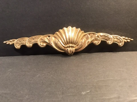 Antique Bronze Ornament/ Pediment Furniture Decoration/ Shell/ France C.1930 Cover
