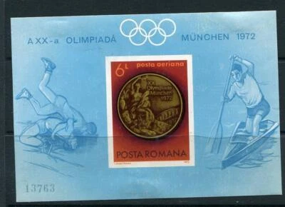 Romania 1972 Souvenir Sheet Mi Block 101 Imperf.MH Olympic Games Cv 85 euro 2768 - Image 1 of 2
