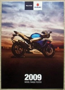 SUZUKI Motorcycle Model Range Sales Brochure Poster 2009 V-STROM Burgman BANDIT+ - Picture 1 of 4