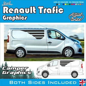 SWB Renault Trafic cámper rayas laterales autocaravana calcomanías pegatinas furgoneta gráficos 157 - Imagen 1 de 5