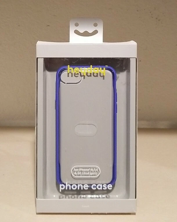 Capa Heyday para iPhone SE (2ª geração)/8/7/6 e SE transparente e azul - estrutura parachoque  - Imagem 1 de 1