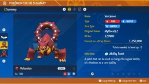 Pokémon Escarlata Violeta EVENTO 6IV Volcanion Comercio Rápido - Parche de Habilidad GRATUITO - Imagen 1 de 4