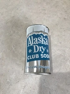 Alaska Dry Club Soda 12 oz. flat top soda can PreZip Open Top Never Filled - Picture 1 of 5