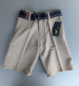 Boys Size 5 Khaki School Uniform Shorts U S Polo Assn New w/ Tags - Picture 1 of 12