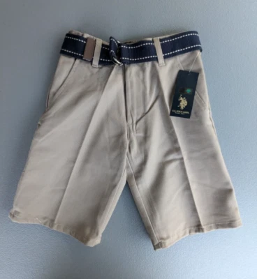 Boys Size 5 Khaki School Uniform Shorts U S Polo Assn New w/ Tags - Image 1 of 4