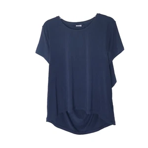 Athleta Air Out Cinch Tee Shirt Women Size Large Black Cut Out Back - Picture 1 of 23