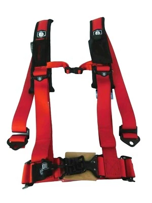 Pro Armor 4 Point 2" Harness Can-Am Maverick Commander Defender X3 1000 800 RED - Image 1 of 4