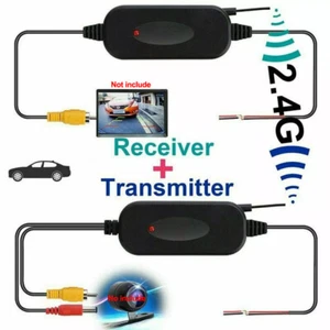 Wireless Transmitter Receiver For Car Camera Reverse Rear View Monitor 2.4Ghz - Picture 1 of 15