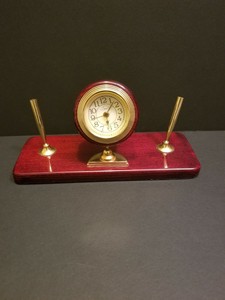 Desk Mantel Shelf Clocks With Pen Holders For Sale Ebay