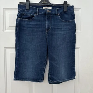 Levi's Women's Blue Denim Bermuda Shorts - Size 29 - Picture 1 of 4