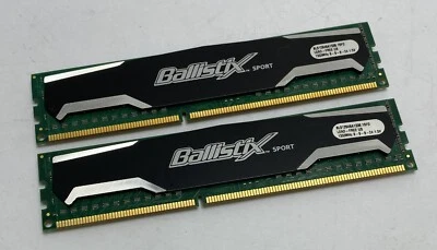 8GB Kit (2 x 4GB) Crucial BL51264BA1339.16FD PC3-10600U DDR3 Computer Memory RAM - Image 1 of 3