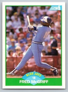 1989 Score #6 Fred McGriff Toronto Blue Jays