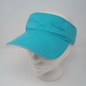 Panama Jack Turquoise Blue Adjustable Hook & Loop Sun Visor Cap Hat - Picture 1 of 10