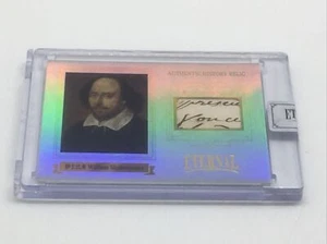 WILLIAM SHAKESPEARE 2024 ETERNAL CUTS AUTHENTIC ENGLISH POET LETTER RELIC /50!!! - Picture 1 of 8