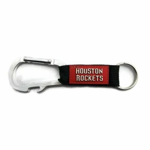 Houston Rockets Carabiner Keychains Keyrings with Bottle Opener Cover