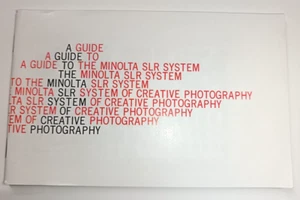 PHOTOGRAPHIE NOTICE MANUEL D'UTILISATION MINOLTA SLR SYSTEM - Photo 1 sur 3