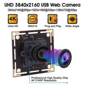 Módulo de cámara USB ELP 4K 30fps 3840x2160 IMX415 Ultra HD sin lente de distancia - Imagen 1 de 8