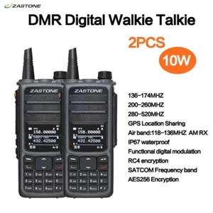 2 SZT. ZASTONE UV008 DMR Walkie Talkie Digita Radio dwukierunkowe Dual band 10W - Zdjęcie 1 z 14
