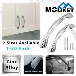 Traditional Bath Kitchen Cabinet Pulls Handles Brushed Nickel Drawer Hardware - Picture 1 of 4