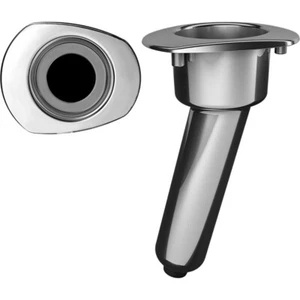 Canna da Pesca Barca Serie Mate 15° Palo Porta Tazza Acciaio Inox Scarico Ovale Top - Foto 1 di 1