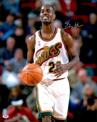 Gary Payton Autographed Signed 16x20 Photo Seattle Supersonics PSA/DNA #4A37528 - Image 1 of 2