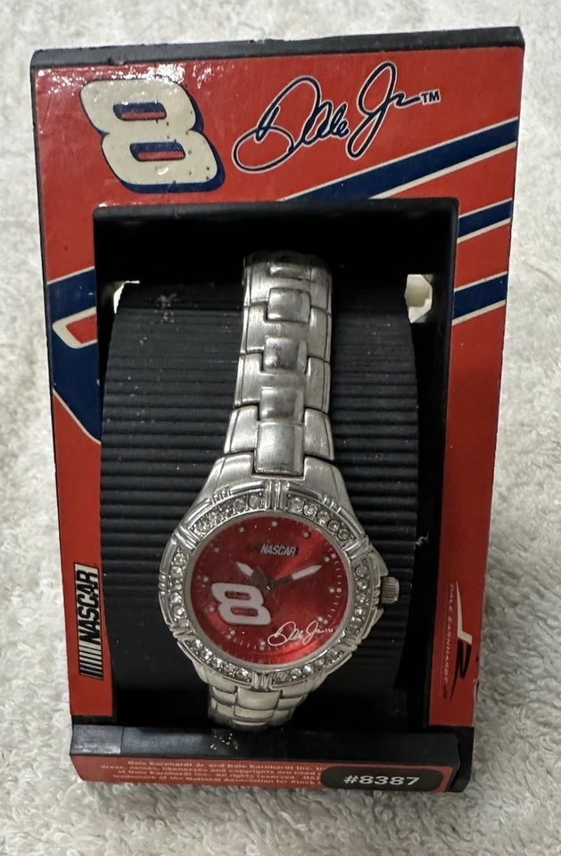 Reloj de pulsera Dale Earnhardt Jr #8 Car NASCAR plateado rojo acero inoxidable 2005 Foto 1 de 1